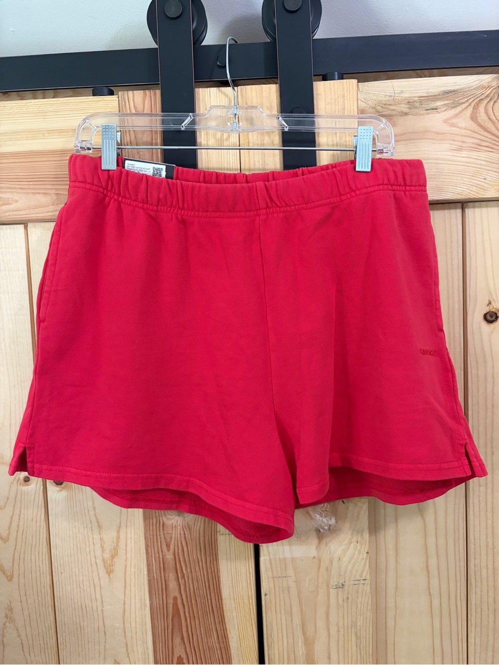 Garage NWT Tomato Puree Soft Terry High Rise 80s Shorts Summer Cotton Pockets